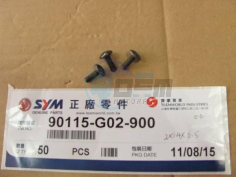 Product image: Sym - 90115-G02-900 - FLANGE BOLT 6X16  0