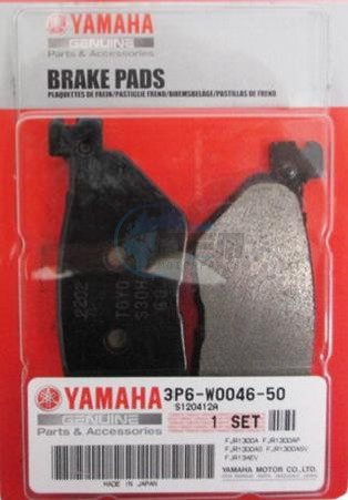Product image: Yamaha - 3P6W00465000 - BRAKE PAD KIT 2  0