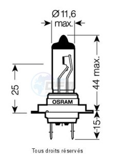 Product image: Osram - OP64210 - Lamp H7 - 12v 55w Px26d Delivery package with 1 pcs 
