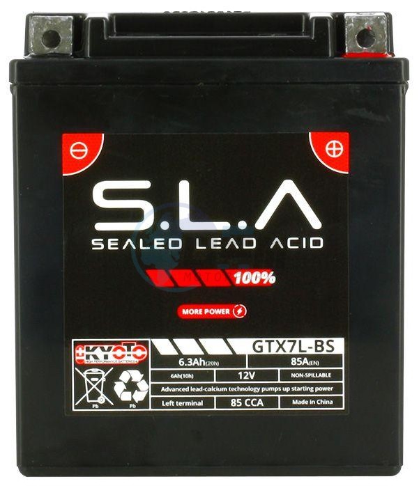 Product image: Kyoto - 512070 - Battery  Ytx7l-bs SLA AGM - Without Acid. Ready to Use  0