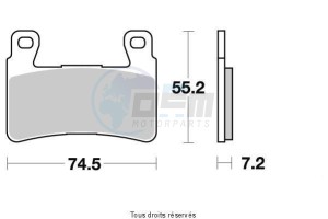 Product image: Vesrah - VD166RJL - Brake Pad Vesrah Racing      VD166RJL 