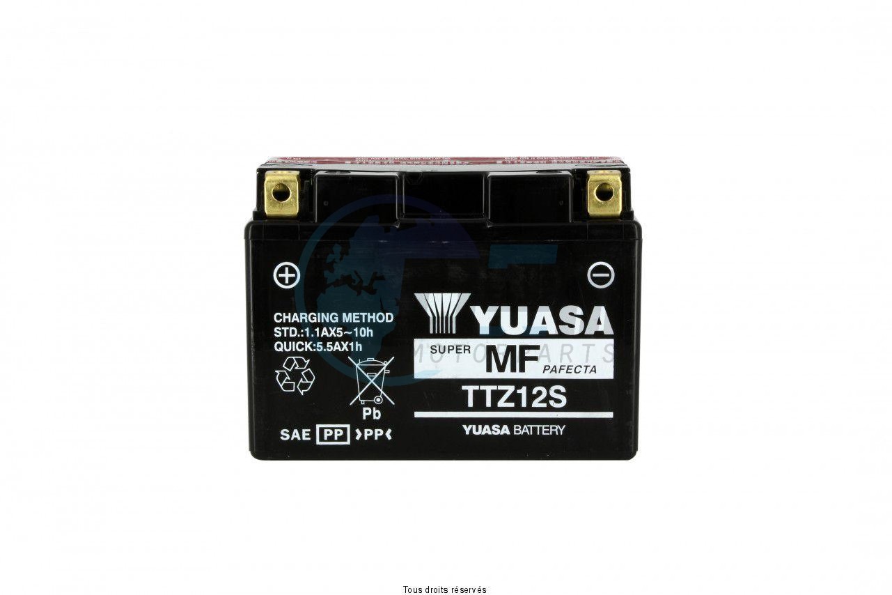 Product image: Yuasa - 812129 - Battery TTZ12-S - AGM L 150mm  W 87mm  H 110mm 12v 11ah Delivery with Acid  1