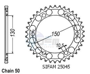 Product image: Esjot - 50-35016-47 - Chainwheel Steel Yamaha - 530 - 47 Teeth -  Identical to JTR859 - Made in Germany 