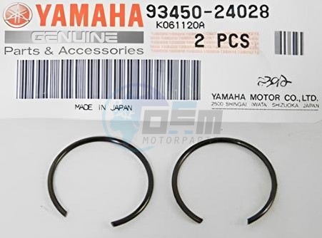 Product image: Yamaha - 934502402800 - CIRCLIP   0