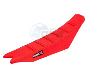 Product image: Crossx - M912-3RRR - Saddle Cover BETA  RR-RS 2013-2019 TOP RED- SIDE RED-STRIPES RED (M912-3RRR) 