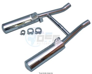 Product image: Marving - 01S2125 - Silencer  Rond VX 800 Approved - Sold as 1 pair Ø100 Chrome  
