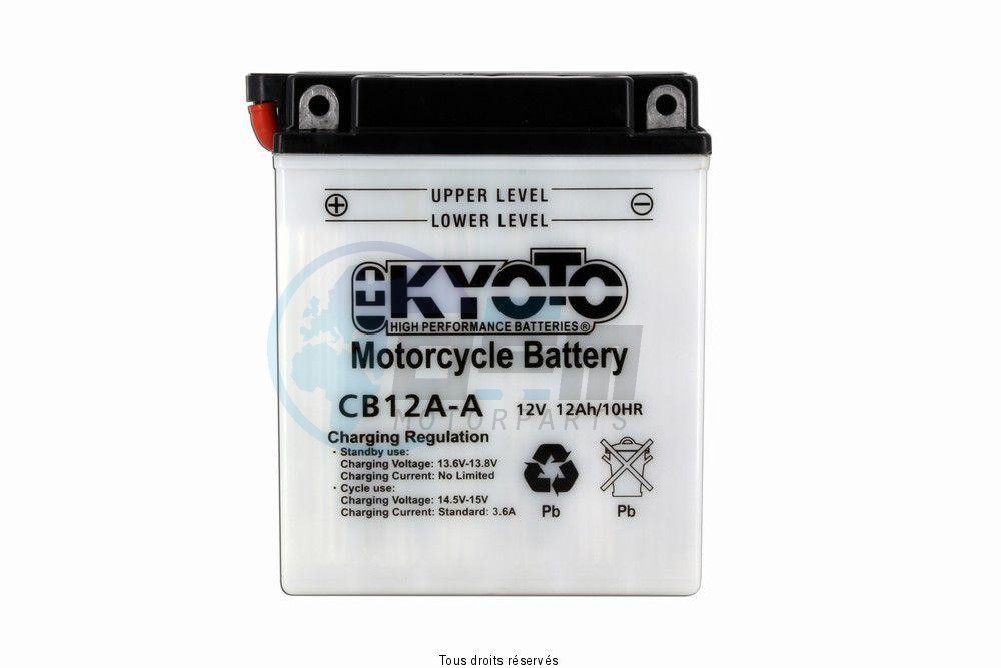Product image: Kyoto - 712121 - Battery Yb12a-a L 135mm  W 81mm  H 161mm 12v 12ah Acid 0,78l  1
