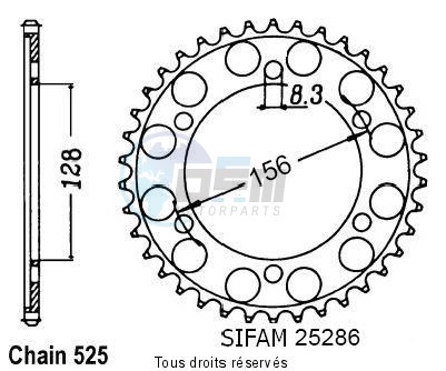 Product image: Esjot - 25286CZ38 - Chain wheel rear KTM 1290   Type 525/Z38  0