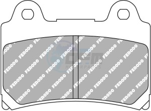 Product image: Ferodo - FDB449ST - Brakepad Sinter metal Sinter Grip Road 