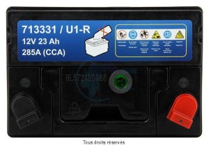 Product image: Kyoto - 713331 - Battery U1-R L 196 mm  W 132 mm  H 185 mm 12v 23ah Acid 1.2 L 