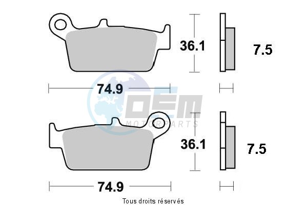 Product image: Kyoto - S1114 - Brake Pad Kyoto Semi-Metal   S1114  1