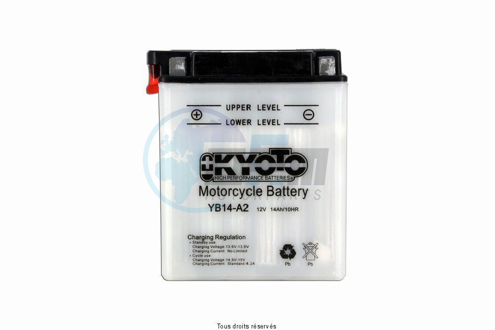Product image: Kyoto - 712149 - Battery Yb14-a2 L 135mm  W 91mm  H 167mm 12v 14ah Acid 0,87l  0