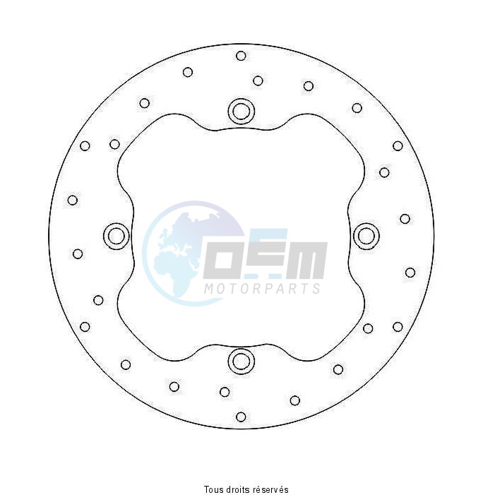 Product image: Sifam - DIS1051 - Brake Disc Honda Ø256x166x144,4  Mounting holes 4xØ10,5 Disk Thickness 5  0