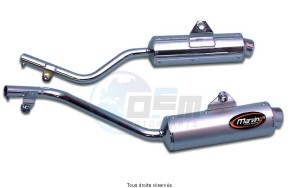 Product image: Marving - 01HA62 - Silencer  AMACAL SLR 650 97 Approved - Sold as 1 pair Ø100 Chrome Cover Alu 
