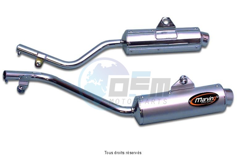 Product image: Marving - 01HA62 - Silencer  AMACAL SLR 650 97 Approved - Sold as 1 pair Ø100 Chrome Cover Alu  0