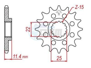 Product image: Esjot - 50-32051-16 - Sprocket TT KTM - 520 - 16 Teeth -  Identical to JTF1902 - Made in Germany 