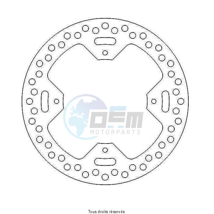 Product image: Sifam - DIS1073 - Brake Disc Honda  Ø240x140x121,1  Mounting holes 4xØ6,5 Disk Thickness 4  0