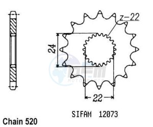 Product image: Esjot - 50-32056-16 - Sprocket Aprilia - 520 - 16 Teeth -  Identical to JTF394 - Made in Germany 