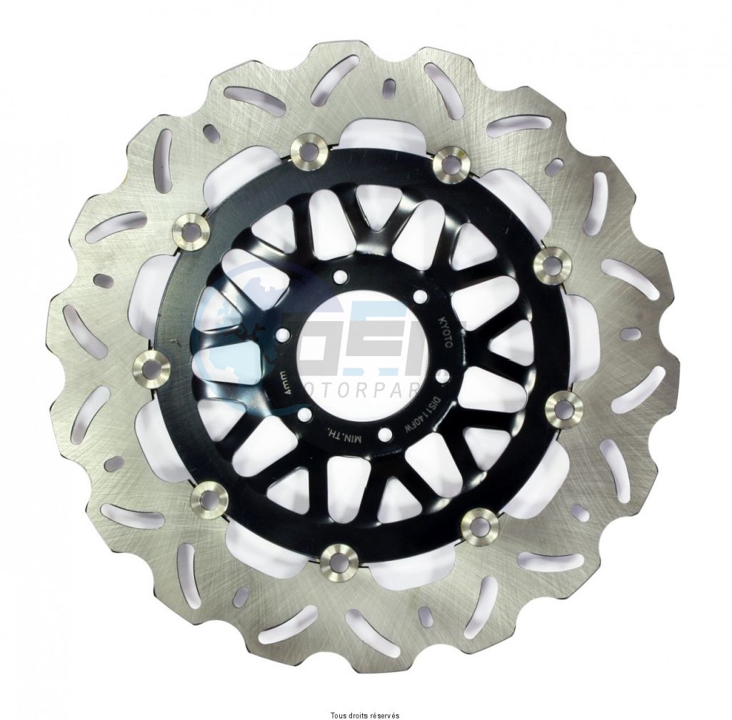 Product image: Sifam - DIS1140FW - Brake Disc Honda Ø296x78x62   Mounting holes 6xØ6,5 Disk Thickness 5  ET-Offset 17,5  0