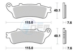 Product image: Ferodo - FDB2073ST - Brakepad Sinter metal Sinter Grip Road 