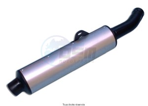 Product image: Marving - 01Y2097 - Silencer  Rond FZR 600 GENESIS Approved Rond Ø114 Black Cover Alu 