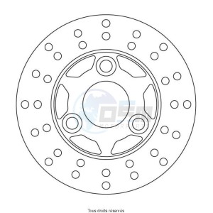 Product image: Sifam - DIS5000 - Brake Disc Mbk  Ø155x66x41  Mounting holes 3xØ10,5 Disk Thickness 3,5 