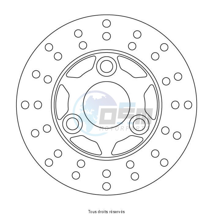 Product image: Sifam - DIS5000 - Brake Disc Mbk  Ø155x66x41  Mounting holes 3xØ10,5 Disk Thickness 3,5  0