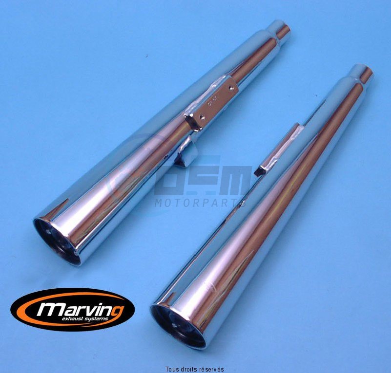 Product image: Marving - 01K2031 - Silencer  MARVI Z400J/Z500 Approved - Sold as 1 pair Chrome   0
