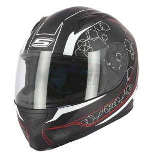 Product image: S-Line - IAP1G1303 - Helmet Full Face S448 APEX GRAPHIC - Black Mat/Red - Size M 