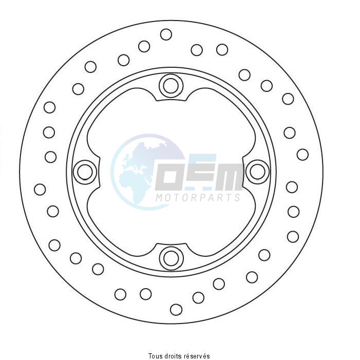 Product image: Sifam - DIS1267 - Brake Disc Honda  Ø220x125x105  Mounting holes 4xØ10,5 Disk Thickness 4  1