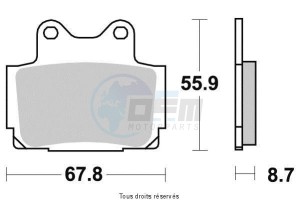 Product image: Kyoto - S1024 - Brake Pad Kyoto Semi-Metal YAMAHA FZS 600 FAZER 1998-2003   