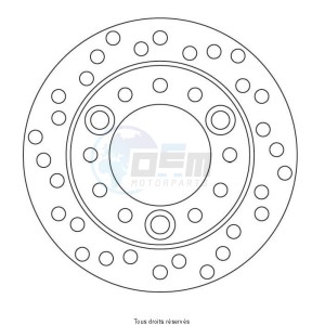 Product image: Sifam - DIS1049 - Brake Disc Kymko Ø160x80x58,2  Mounting holes 3xØ10,5 Disk Thickness 4 