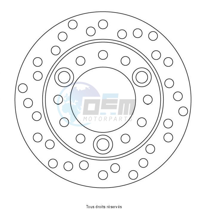 Product image: Sifam - DIS1049 - Brake Disc Kymko Ø160x80x58,2  Mounting holes 3xØ10,5 Disk Thickness 4  0