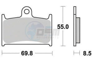 Product image: Ferodo - FDB557ST - Brakepad Sinter metal Sinter Grip Road 