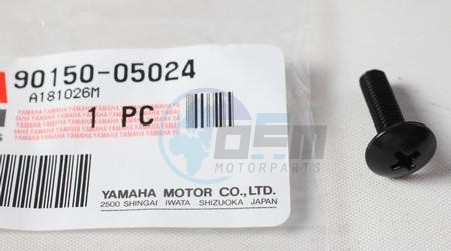 Product image: Yamaha - 901500502400 - SCREW, ROUND HEAD  0
