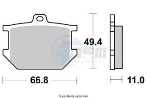 Product image: Vesrah - VD205JL - Brake Pad Vesrah Sinter Metal      VD205JL 