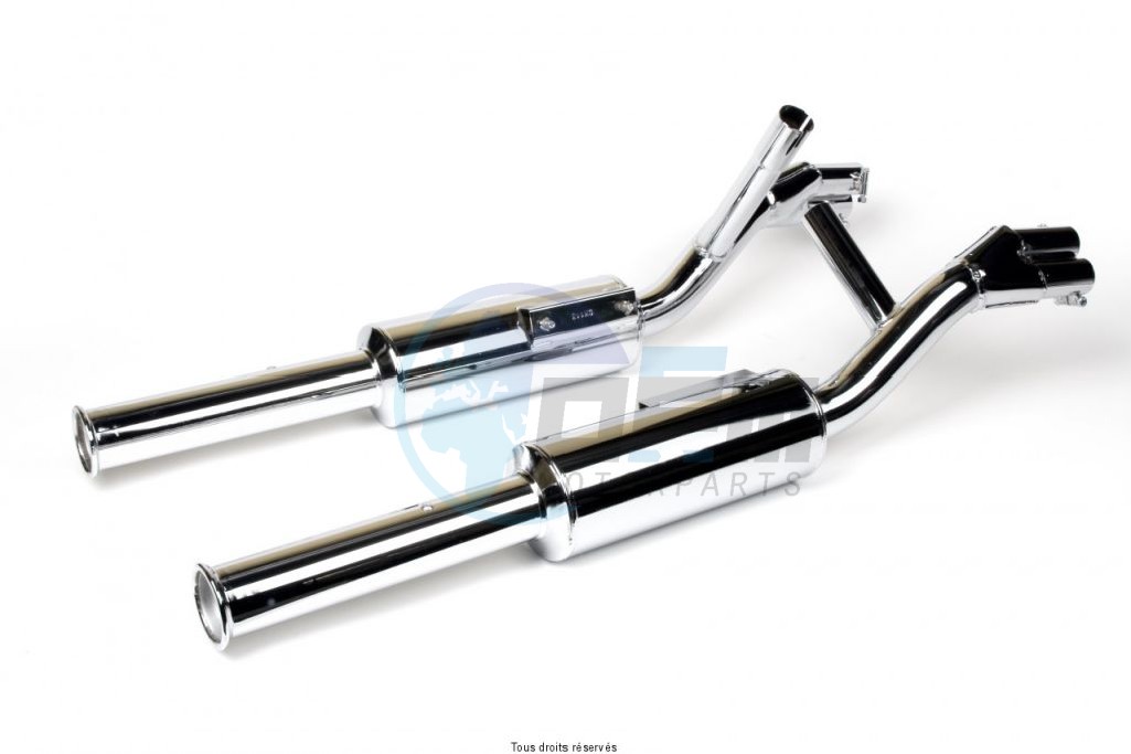Product image: Marving - 01H5012 - Exhaust 4/2 MASTER 1100 GOLDWING Complete exhaust pipe  Not Approvede Exhaust Damper Chrome   0