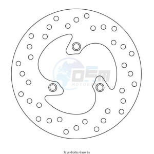 Product image: Sifam - DIS1134 - Brake Disc Peugeot Ø190x80x58,5  Mounting holes 3xØ8,5 Disk Thickness 4 Tapered holes 