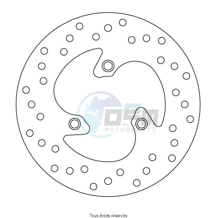 Product image: Sifam - DIS1134 - Brake Disc Peugeot Ø190x80x58,5  Mounting holes 3xØ8,5 Disk Thickness 4 Tapered holes  0