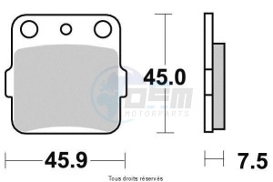 Product image: Kyoto - S1059A - Brake Pad Kyoto Semi-Metal HONDA CR 85 R 2003-2007   