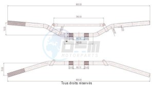 Product image: Sifam - GUIMT34-6 - Handlebar Honda Alu T6 + Handlebar Length: 800mm/Height: 70mm Ø : 22,2mm + Handlebar pad 