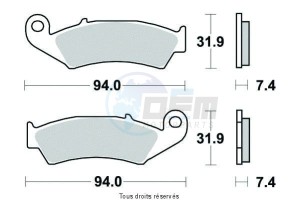 Product image: Sifam - S2005N - Brake Pad Sifam Sinter Metal   S2005N 
