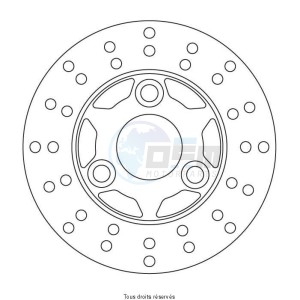 Product image: Sifam - DIS1216 - Brake Disc Mbk Ø155x66x41  Mounting holes 3xØ10,5 Disk Thickness 3,5 