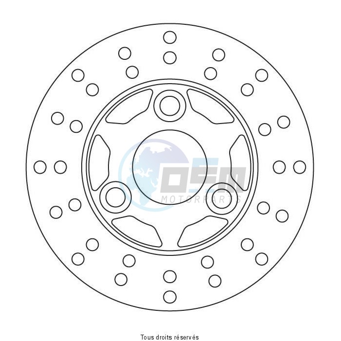 Product image: Sifam - DIS1216 - Brake Disc Mbk Ø155x66x41  Mounting holes 3xØ10,5 Disk Thickness 3,5  0