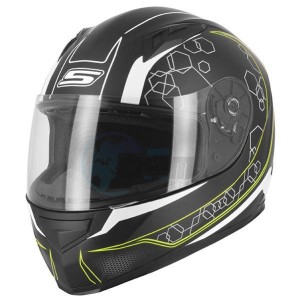 Product image: S-Line - IAP1G1904 - Helmet Full Face S448 APEX GRAPHIC - Black Mat/Yellow Fluo - Size L 