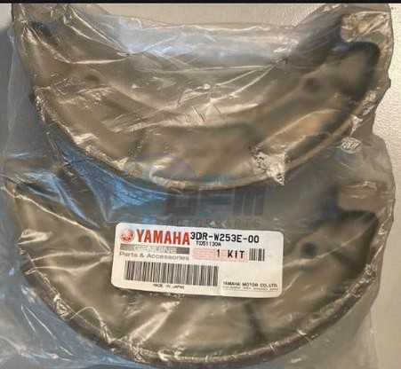 Product image: Yamaha - 3DRW253E0000 - BRAKE SHOE KIT  0