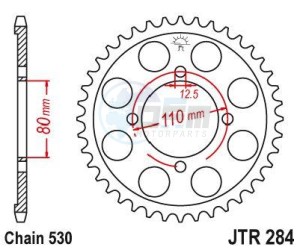 Product image: Esjot - 50-35005-48 - Chainwheel Steel Honda - 530 - 48 Teeth -  Identical to JTR284 - Made in Germany 