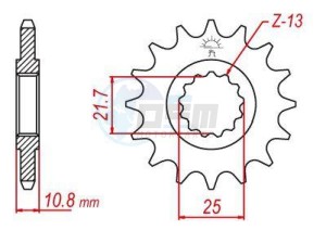 Product image: Esjot - 50-29018-17 - Sprocket Yamaha - 525 - 17 Teeth -  Identical to JTF1586 - Made in Germany 