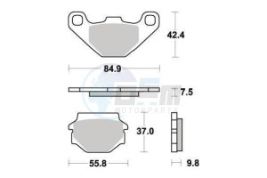 Product image: Ferodo - FDB314ST - Brakepad Sinter metal Sinter Grip Road 