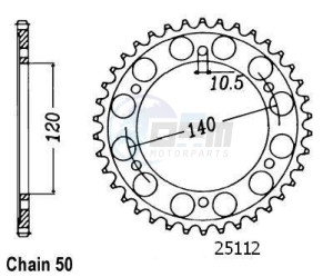 Product image: Esjot - 50-35040-48 - Chainwheel Steel Kawasaki - 530 - 48 Teeth -  Identical to JTR499 - Made in Germany 